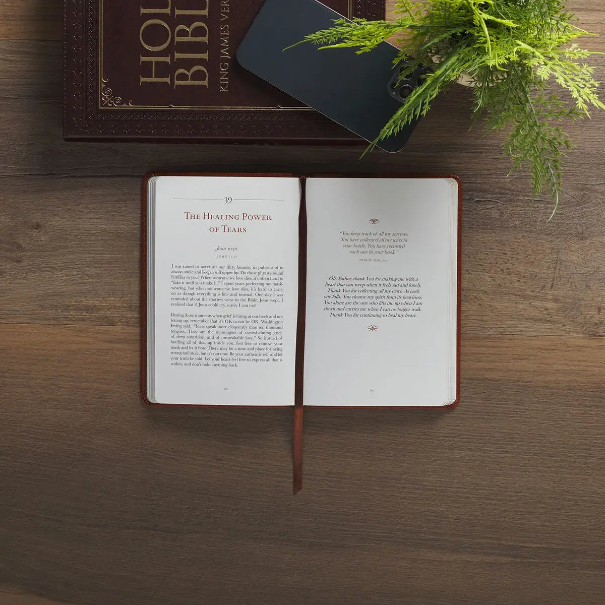 Comforted by God Devotional, Honey-Brown