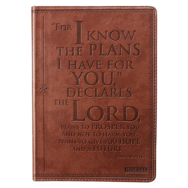 Brown LuxLeather Journal with Scripture