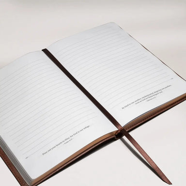 Brown LuxLeather Journal with Scripture