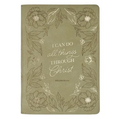 All Things Green Floral Faux Leather Journal