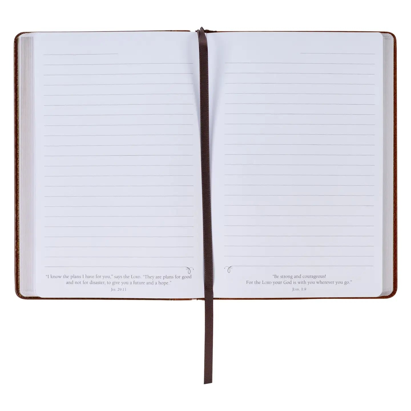 Stand Firm Two-Tone Brown Faux Leather Journal
