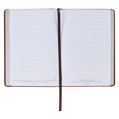 Stand Firm Two-Tone Brown Faux Leather Journal
