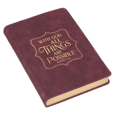 Things Are Possible Burgundy Faux Leather Journal