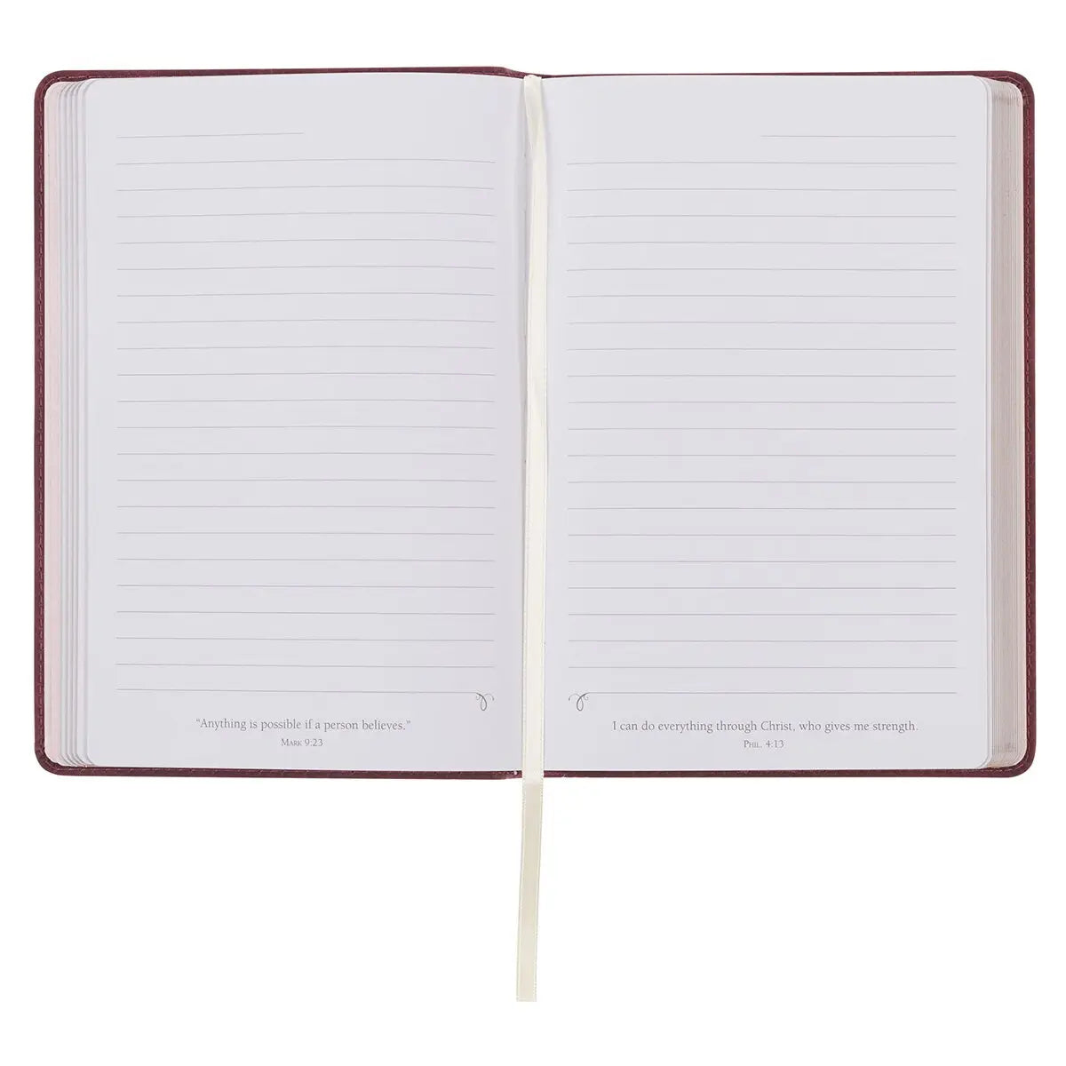 Things Are Possible Burgundy Faux Leather Journal