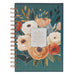 Joyful Patient Faithful Heirloom Floral Spiral Journal