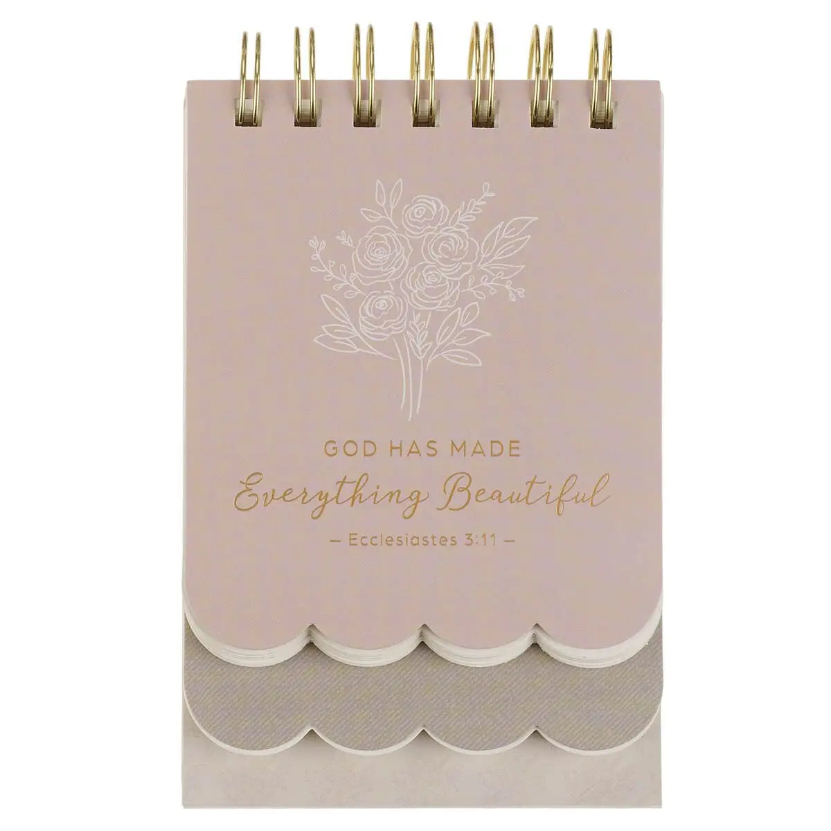 Everything Beautiful Spiral Notepad, Blush Taupe Floral