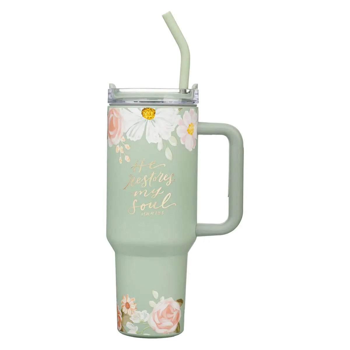He Restores My Soul 40 oz Stainless Steel Travel Tumbler
