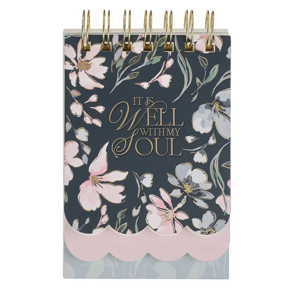 Well With My Soul Navy Floral Notepad