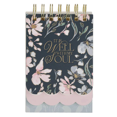 Well With My Soul Navy Floral Notepad