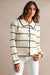 Textured Knit Cardigan, S, Contrast Stripe