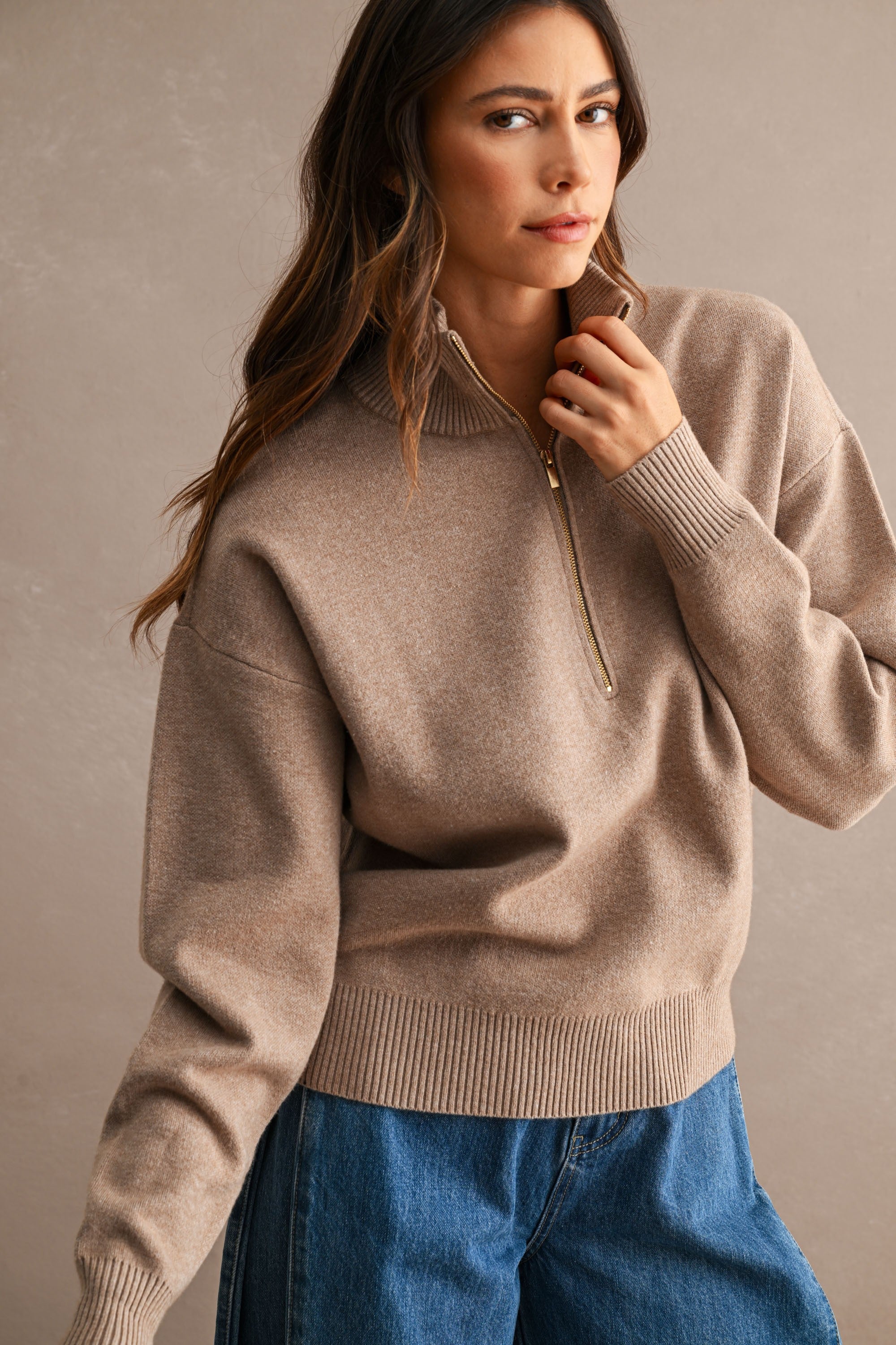 Knit Half-Zip Sweater
