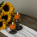 3D Flame Orange Tealight Candles, Set of 2