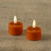 3D Flame Orange Tealight Candles, Set of 2