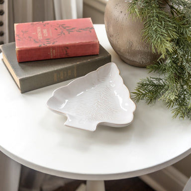White Ceramic Tree Platter