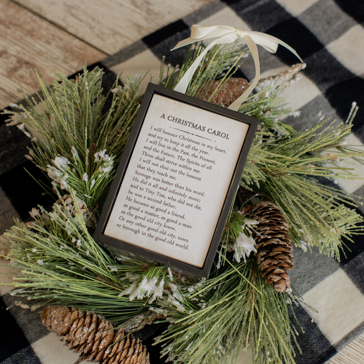 A Christmas Carol Sign Ornament, Wood