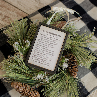 A Christmas Carol Sign Ornament, Wood
