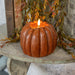 Bronze 3D Flame Pumpkin Candle