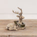 Resting Deer with Wreath, Elegant Decor