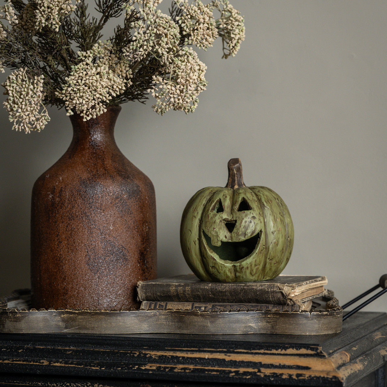 Olive Green Big Mouth Pumpkin, 5.5"