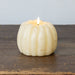 3D Flame Pumpkin Candle, Cream