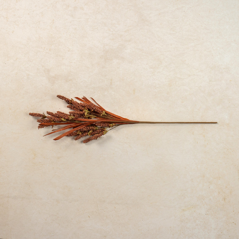 Decorative Faux Floral Stem, Rustic Brown