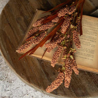 Decorative Faux Floral Stem, Rustic Brown