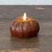3D Flame Pumpkin Candle, Bronze