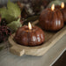 3D Flame Pumpkin Candle, Bronze