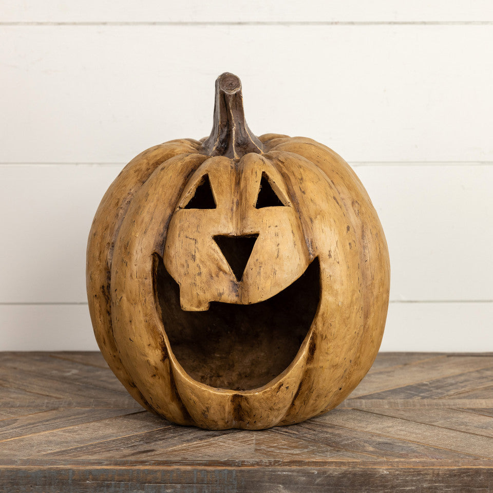 15" Beige Big Mouth Pumpkin