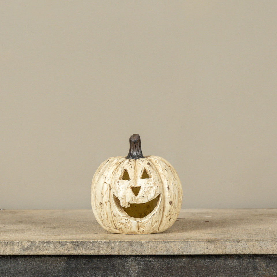 5.5" White Big Mouth Pumpkin