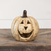 8" White Big Mouth Pumpkin, Mache
