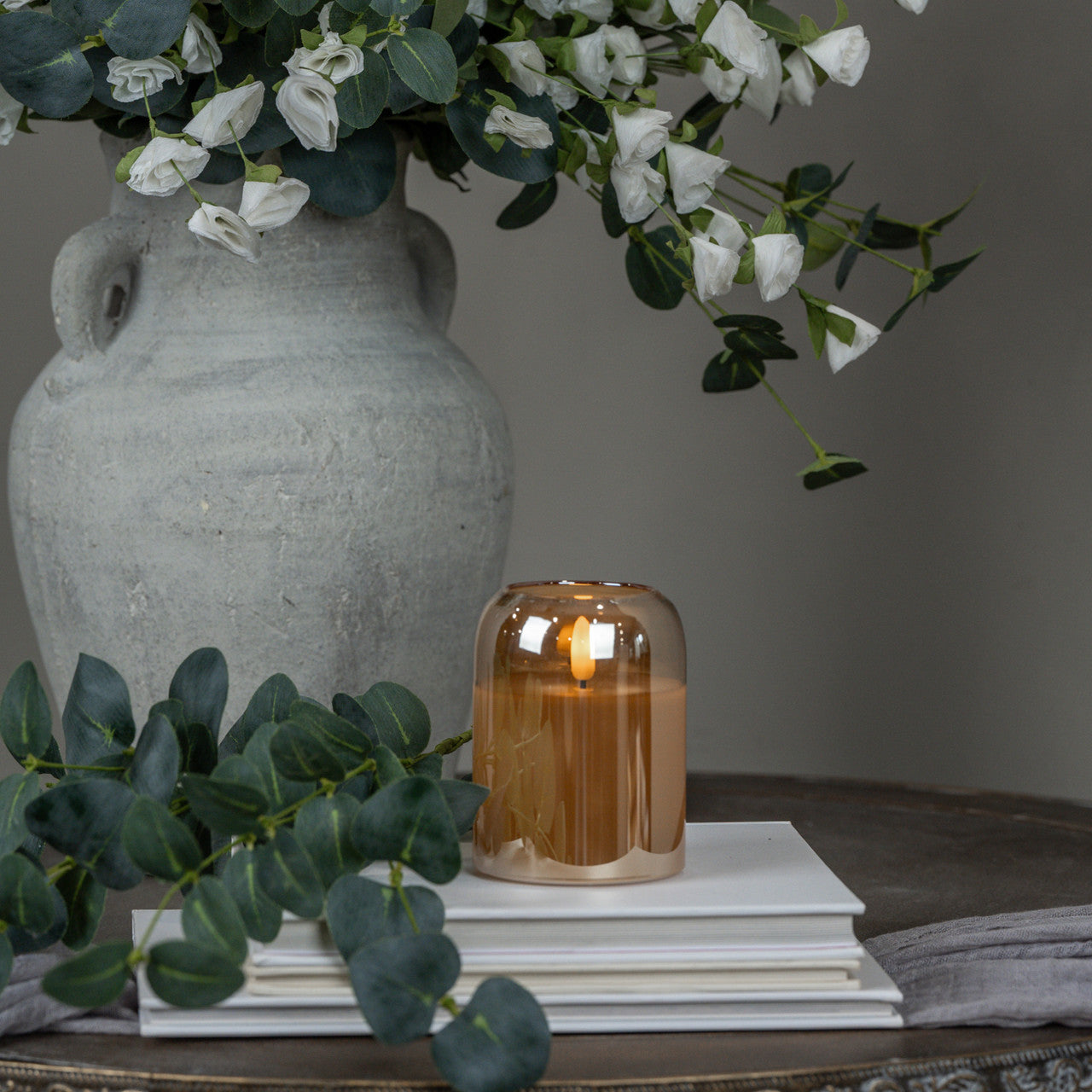 Arched Champagne Glass Flameless Candle