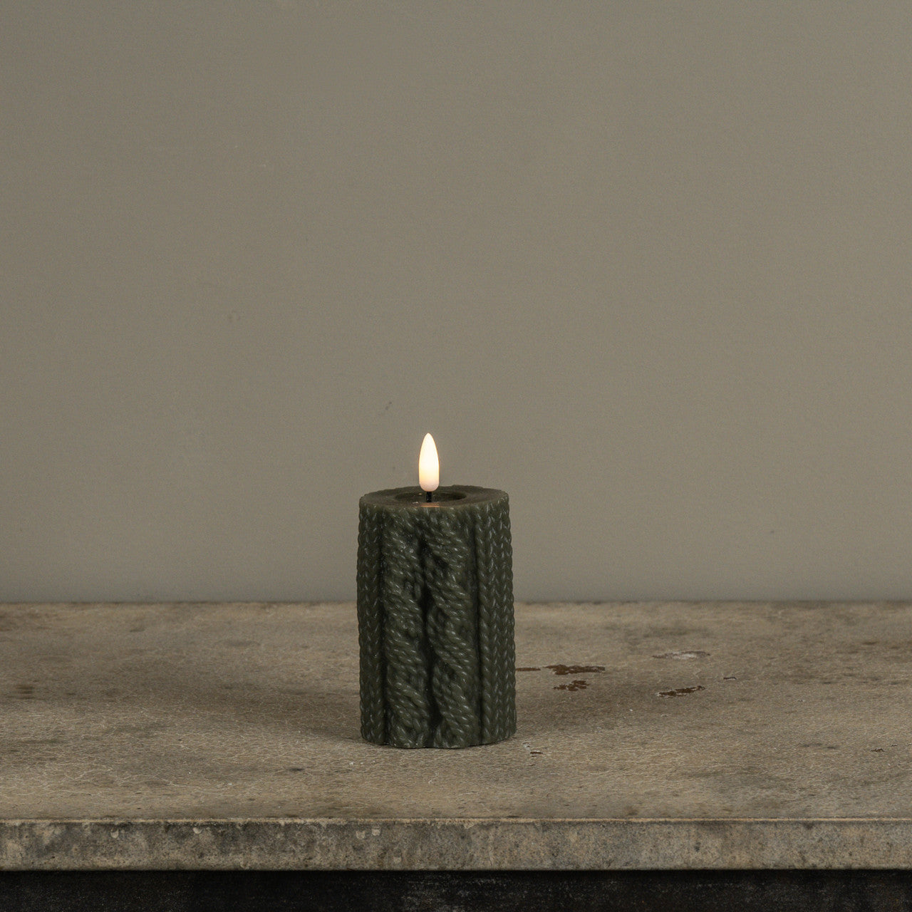 Dark Green Sweater 3D Flameless Candle