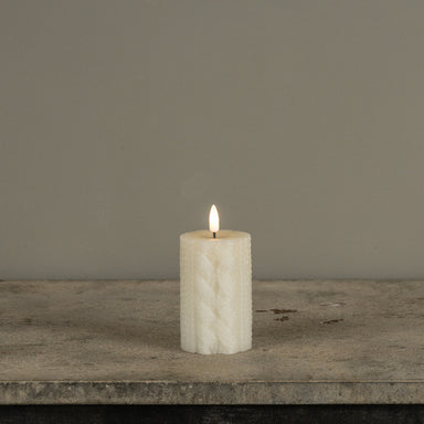 Flameless Candle, Cream Sweater Design