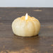 3D Flame Short Pumpkin Candle, Cream