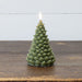 3D Flame Balsam Tree Candle, Dark Green