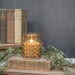 Chevron Glass Flameless Candle, Champagne