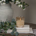 Etched Grid Flameless Candle, Champagne