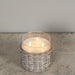 6" Woven Wicker Glass Flameless Candle