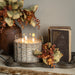 6" Woven Wicker Glass Flameless Candle