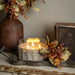 4" Wicker Glass Flameless Candle
