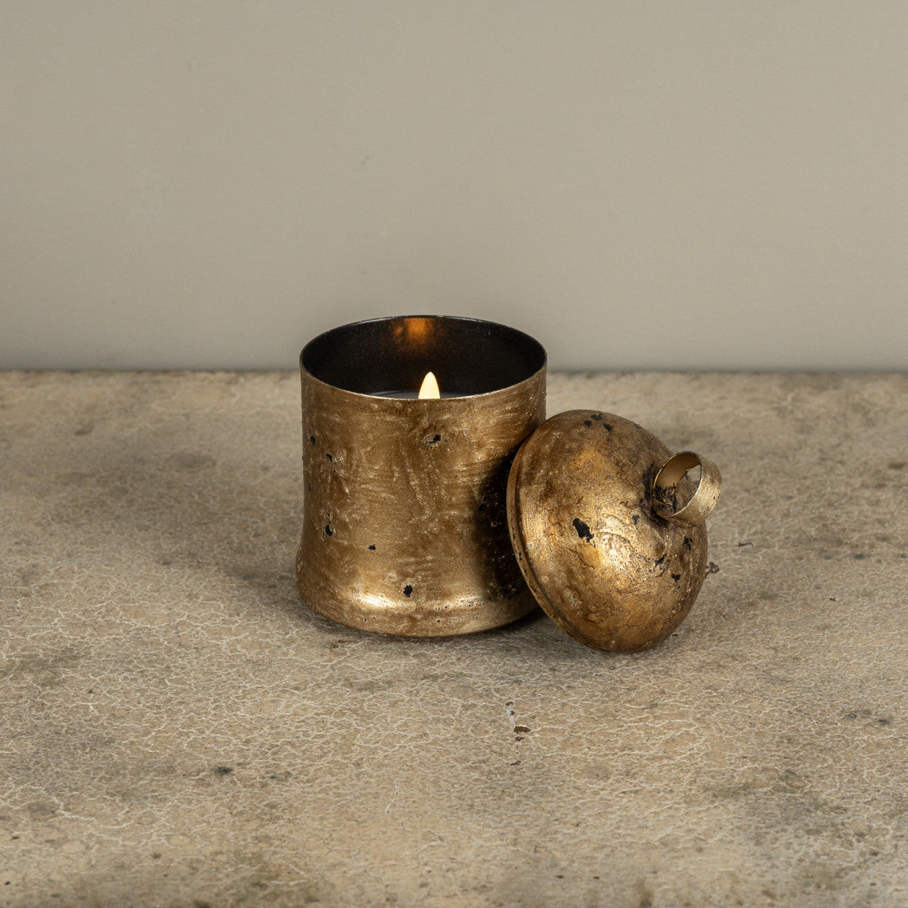 Gold Sleigh Bell Flameless Candle