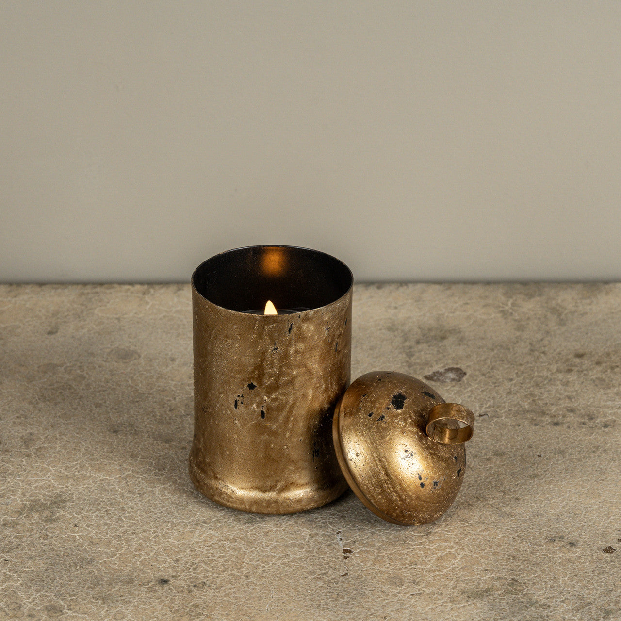 Gold Sleigh Bell 3D Flameless Candle