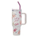 Stainless Steel Tumbler, White Floral