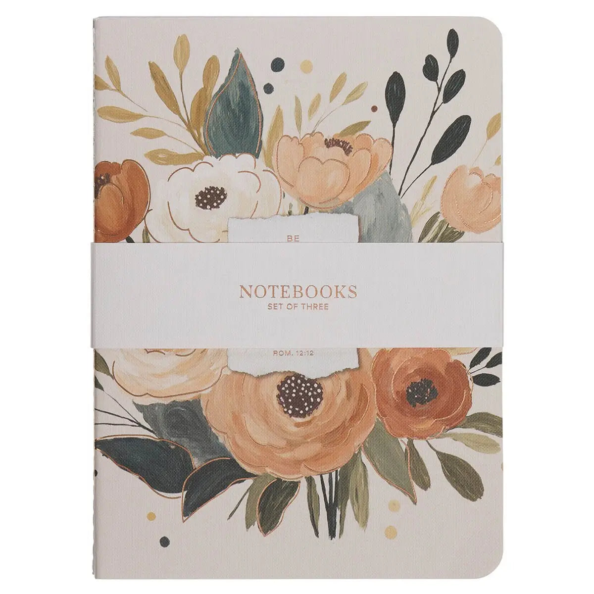 Joyful Patient Faithful Floral Notebook Set