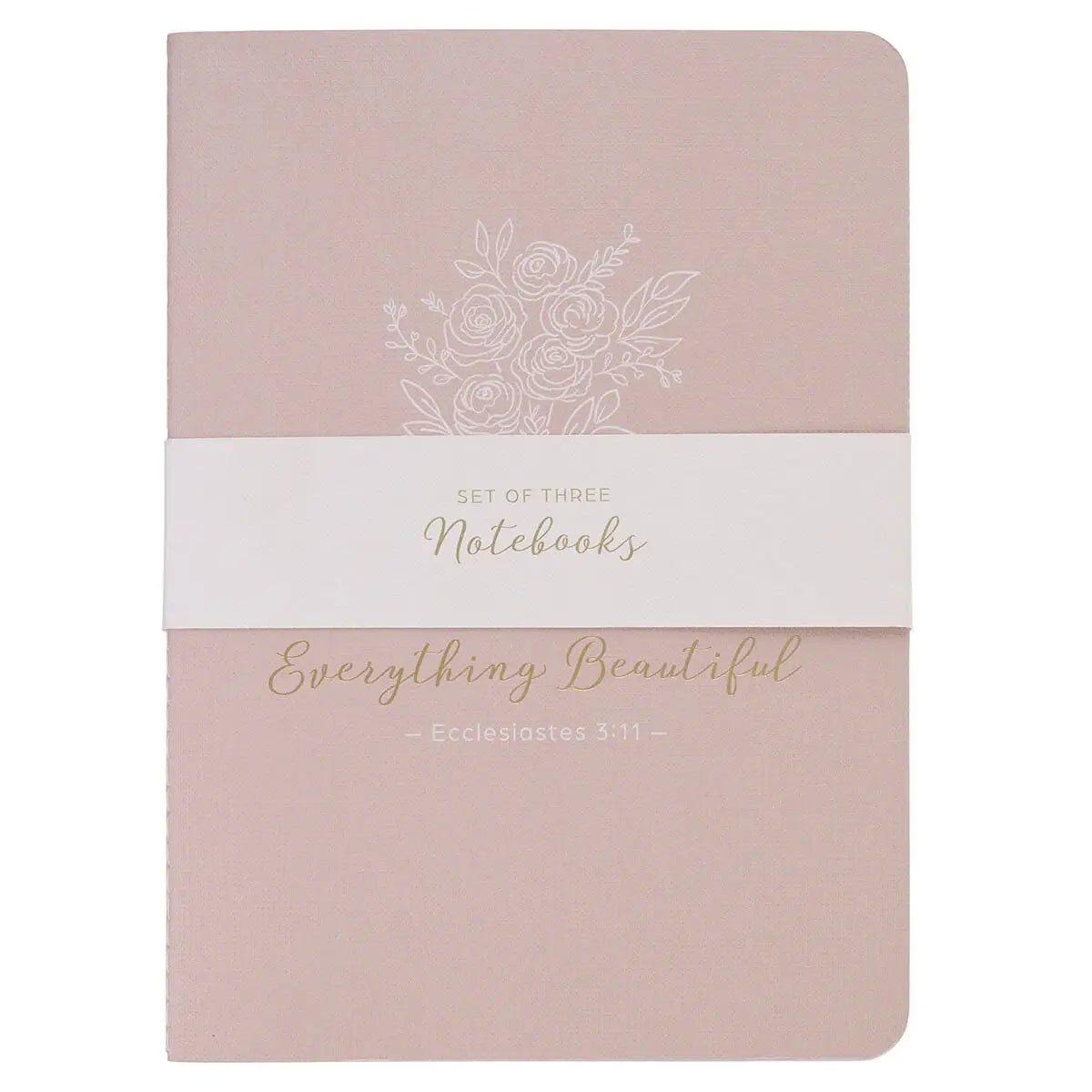 Everything Beautiful Blush & Taupe Floral Notebook Set