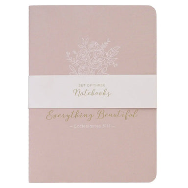 Everything Beautiful Blush & Taupe Floral Notebook Set