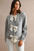 Long Sleeve Triple Bow Button Closure Knit Cardigan