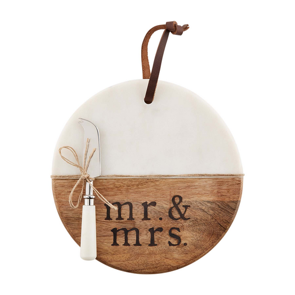 MR. & MRS. CHEESE BOARD SET