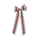 21"L x 10"W Woven Cotton Clip-on Bow with Stripes - Michigan Southern Charm